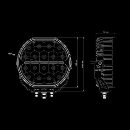 Ekstra lette Strands Lighting Division Big Energy EB 9" LED – 10700 lm Extended Beam – produktbillede 12