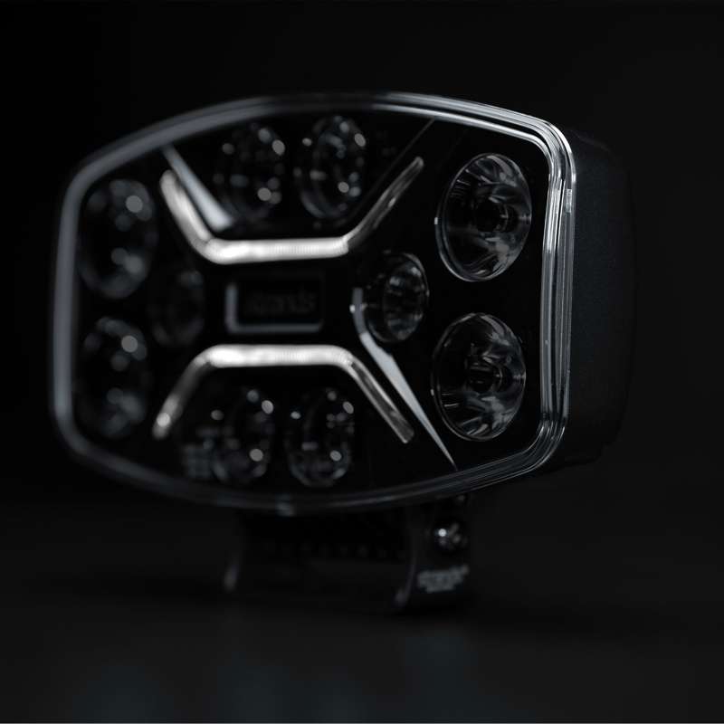 Ekstra lys Strands Lighting Division Dark Knight Vanvittig oval advarselslampe - emballage og indhold