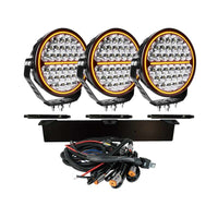 Siberia NR 9″ LED Ekstra lys sæt 3 - pakke - Klar linse - Strenge - Carlevel - 