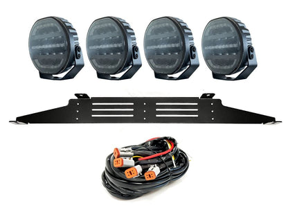 produktbillede forfra, der viser Ekstra lyspakke OZZ XR2 P7 Sort X4 – OZZ