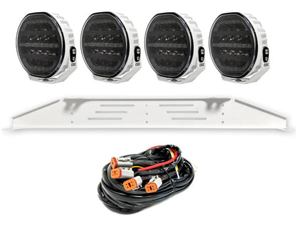 produktbillede forfra, der viser Ekstra lyspakke OZZ XR2 P7 Hvid X4 – OZZ