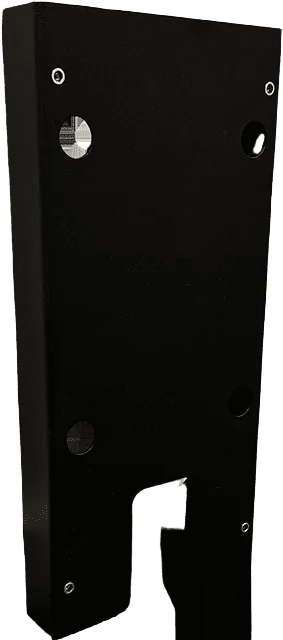 Fastgørelsesplade Zaptec Pro Mid til S-Line UNI BAS - 2-pak - Pulverlakeret aluminium - produktbillede forfra | S-Line