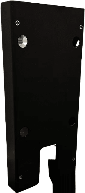 Fastgørelsesplade Zaptec Pro Mid til S-Line UNI BAS - 2-pak - Pulverlakeret aluminium - produktbillede forfra | S-Line