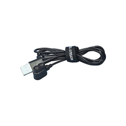 Ledlenser magnetisk ladekabel iH/MH-serien sort lynlås - hætte - nærbillede detaljer | LED LINSER