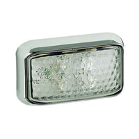 produktbillede forfra, der viser frontmarkering 4LED White Chrome - LEA