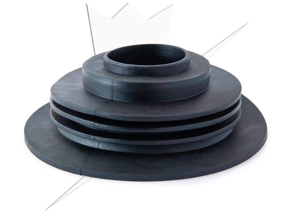 Gummiafdækning 75x30mm - produkt set fra siden | Carlevel