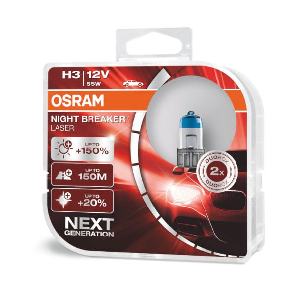 H3 Night Breaker laser - produktbillede set forfra | OSRAM