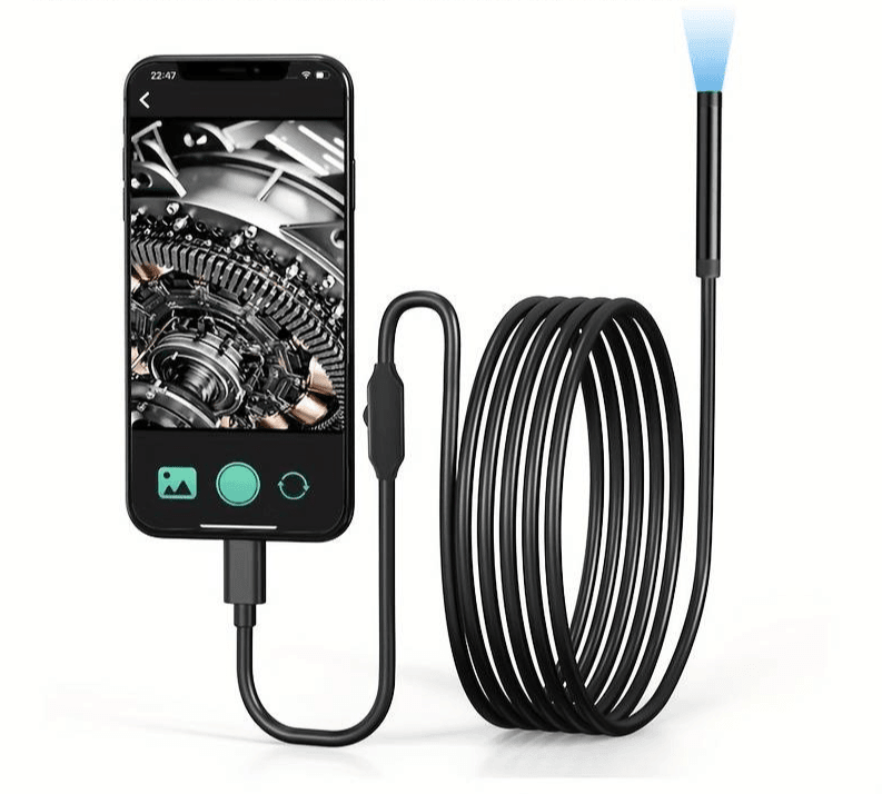 High Definition inspektionskamera til iPhone - Vandtæt med LED-lys | Fleksibelt og klart billede - Carlevel - 