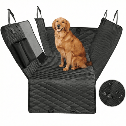 Bagsædets hundebetræk - vandtæt med mesh-vindue og hængekøjedesign - forfra produktbillede | Carlevel