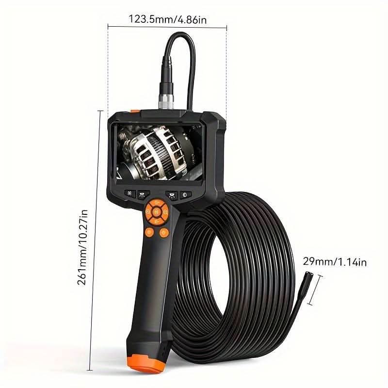 Inspektionskamera - 1080p HD-kamera med 4,3" skærm, batteridrevet/USB, til motorinspektion - Carlevel - 