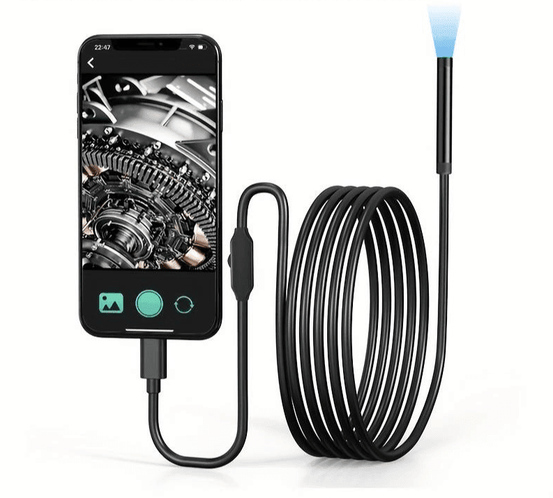 High Definition inspektionskamera til iPhone - Vandtæt med LED-lys | Fleksibelt og klart billede - Carlevel - 