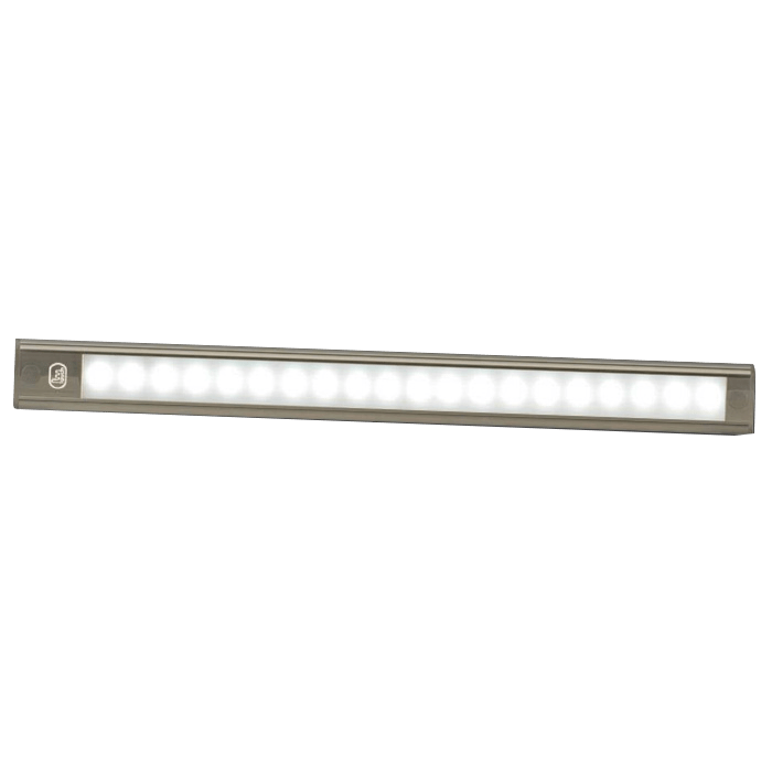 produktbillede forfra, der viser interiør LED - Strip 260mm - ON/OFF - Grå - LEA