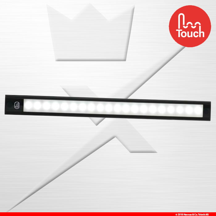 billede, der viser brug af indvendig LED - Strip 260mm - ON/OFF - Sort - LEA