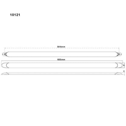 Indvendig LED - strip 600mm - Frost - i brug | LEA