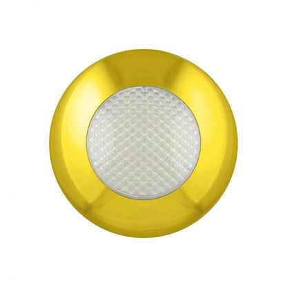 produktbillede forfra med interiørlampe Ø143mm – Guld – LEA
