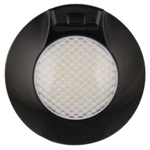 produktbillede forfra, der viser Indvendig lampe Ø143mm - ON/OFF - Sort - LEA