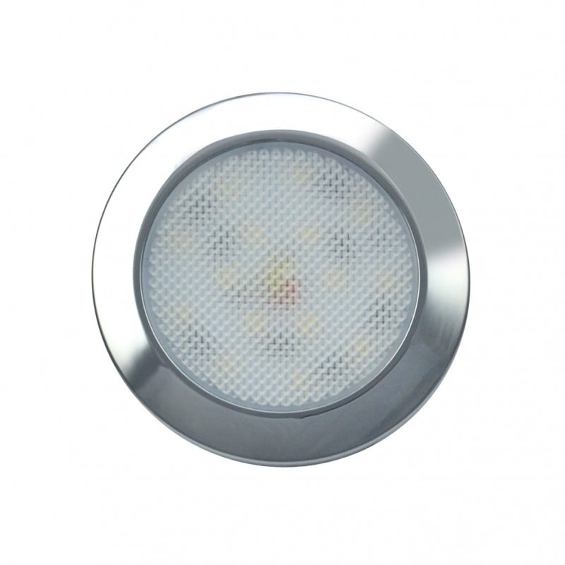 produktbillede forfra, der viser Interiørlampe Ø75mm – 7515 Krom – LEA
