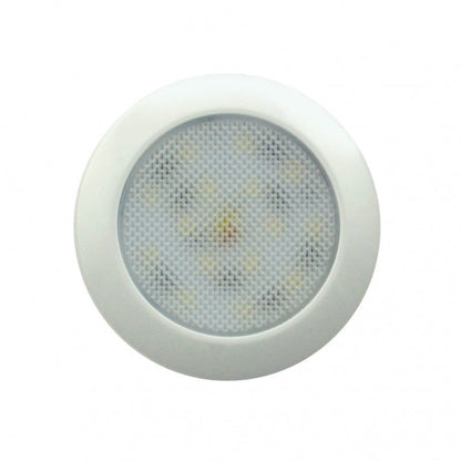 produktbillede forfra, der viser Interiørlampe Ø75mm – 7515 Hvid – LEA