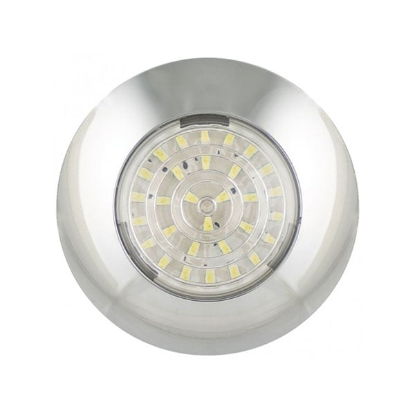 Indvendig lampe Ø75mm – Krom – 12V – produktbillede forfra | LEA