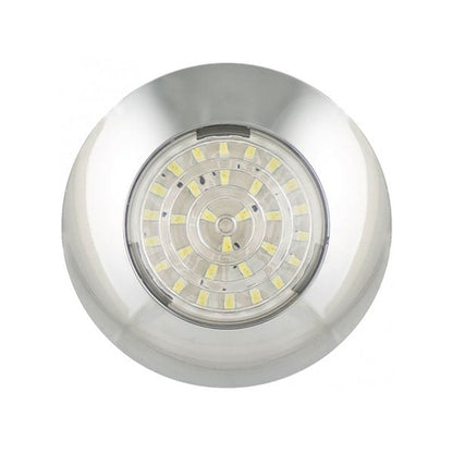Indvendig lampe Ø75mm – Krom – 12V – produktbillede forfra | LEA