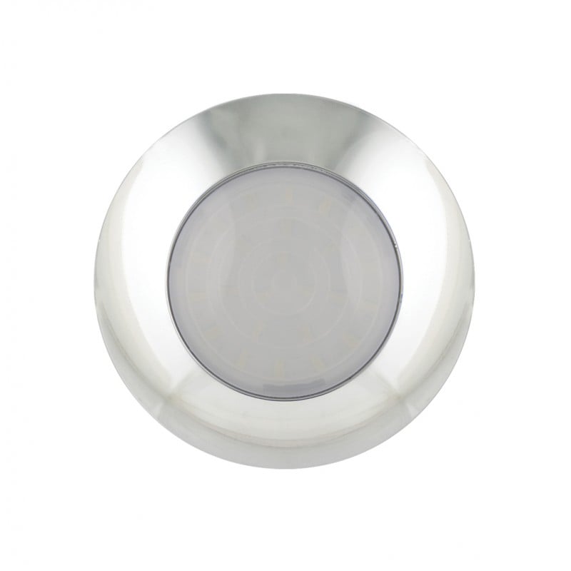 produktbillede forfra, der viser Interiørlampe Ø75mm – Frost – 12V – LEA