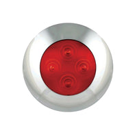 Indvendig lampe Ø75mm – Rød 12V – produktbillede forfra | LEA