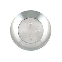 produktbillede forfra, der viser interiørlampe Ø75mm – Soft White 12V – LEA