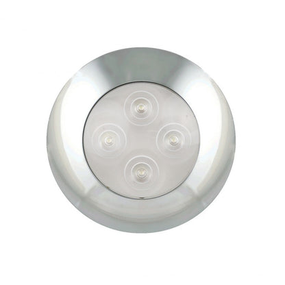 produktbillede forfra, der viser interiørlampe Ø75mm – Soft White 12V – LEA