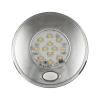Indvendig lampe Ø80mm – Nat – Sølv – produktbillede forfra | LEA