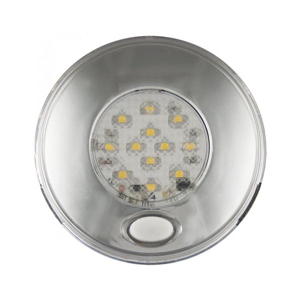 Indvendig lampe Ø80mm – Nat – Sølv – produktbillede forfra | LEA