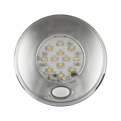 Indvendig lampe Ø80mm – Nat – Sølv – produktbillede forfra | LEA