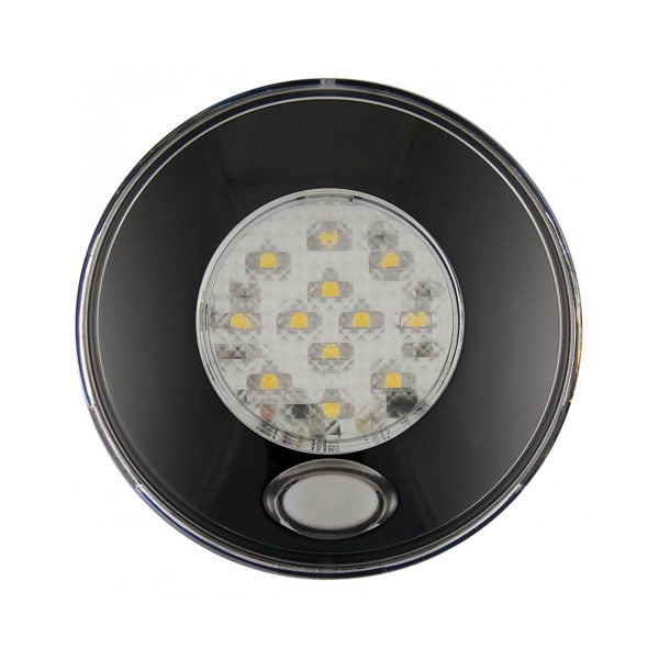 produktbillede forfra, der viser Interiørlampe Ø80mm – Night – Sort – LEA