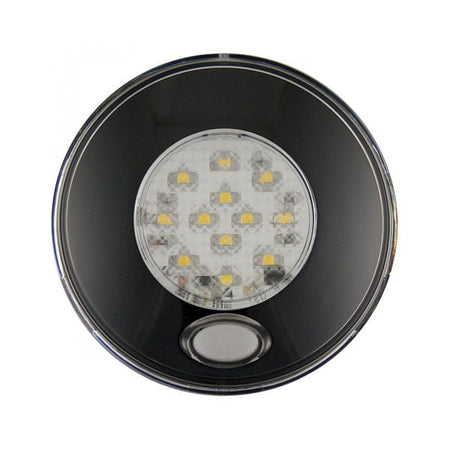 produktbillede forfra, der viser Interiørlampe Ø80mm – Night – Sort – LEA