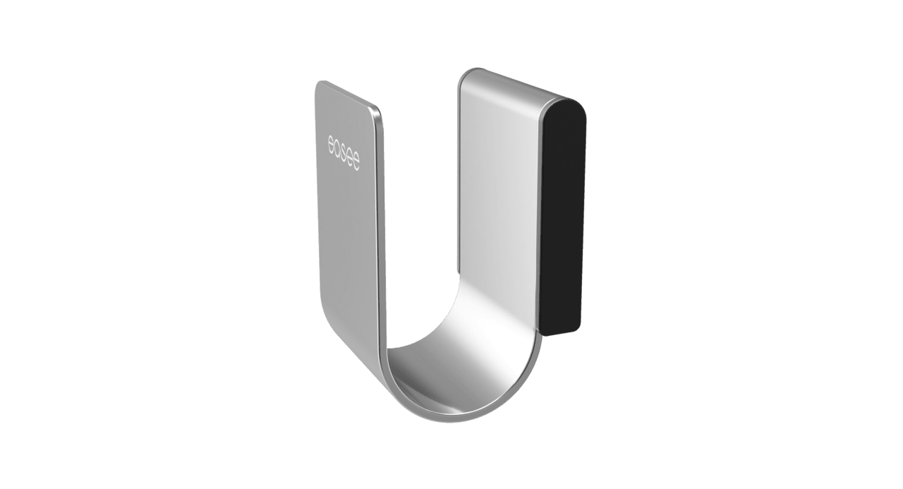Kabelholder til ladekabel - Easee sort rustfrit stål - produkt set fra siden | Nemt