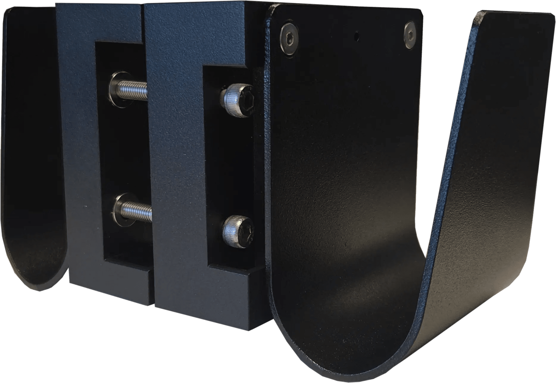 Kabelholder dobbelt til 60 mm stolpe - Sort S-Line - produkt set fra siden | S-Line
