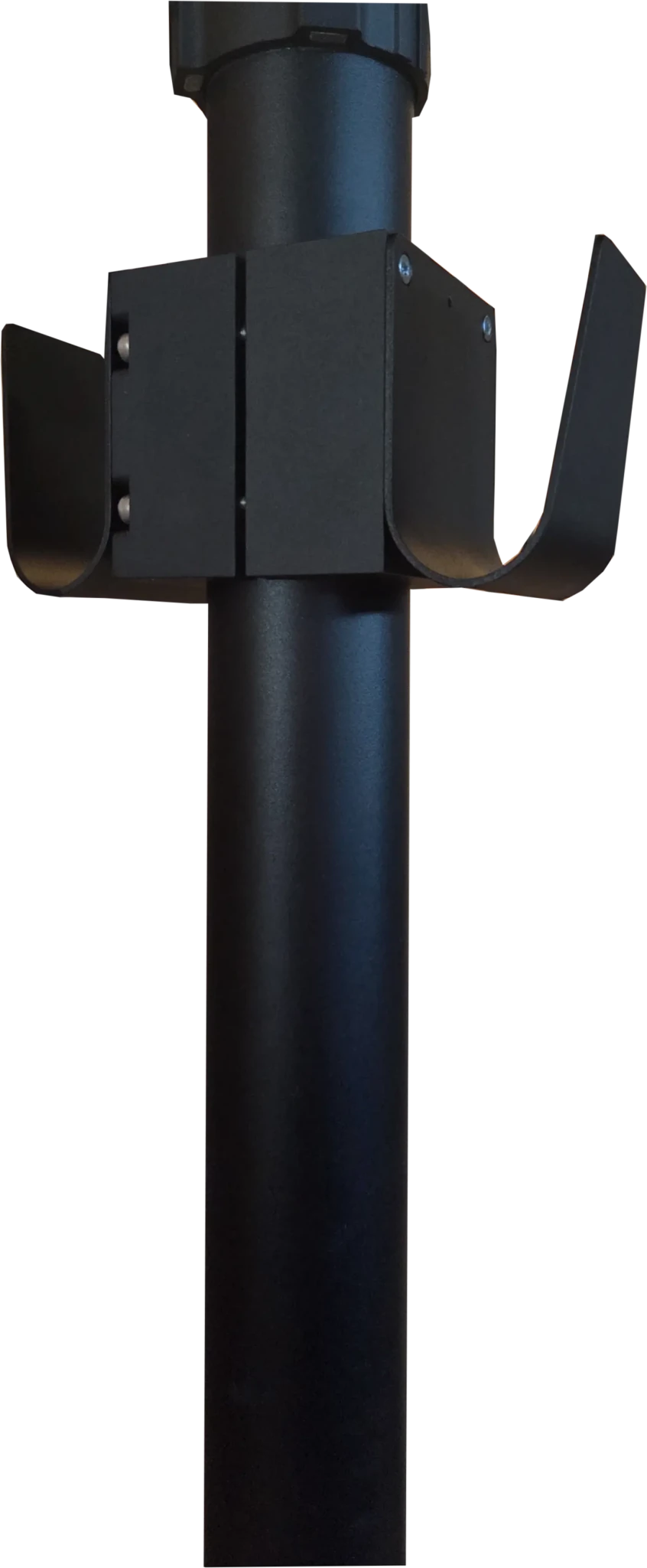 Kabelholder dobbelt til 60 mm stolpe - Sort S-Line - nærbillede detaljer | S-Line