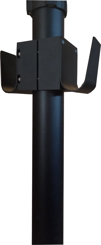 Kabelholder dobbelt til 60 mm stolpe - Sort S-Line - nærbillede detaljer | S-Line