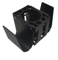 Kabelholder dobbelt til 60 mm stolpe - Sort S-Line - produktbillede forfra | S-Line