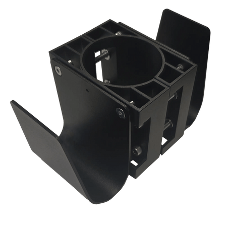 Kabelholder dobbelt til 60 mm stolpe - Sort S-Line - produktbillede forfra | S-Line