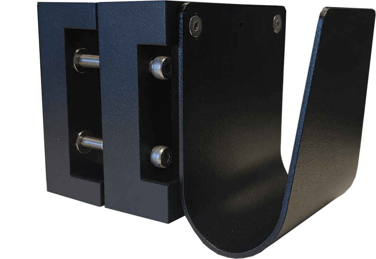 Kabelholder enkelt til 60 mm stang - Sort S-Line - produkt set fra siden | S-Line