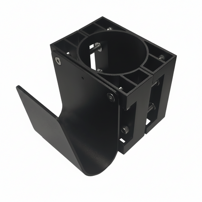 Kabelholder enkelt til 60 mm stolpe - Sort S-Line - produktbillede forfra | S-Line