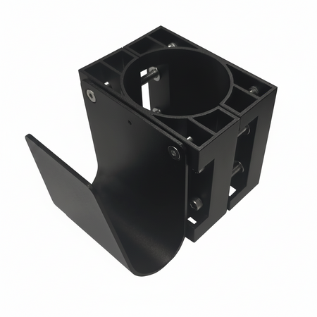 Kabelholder enkelt til 60 mm stolpe - Sort S-Line - produktbillede forfra | S-Line