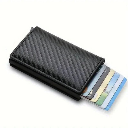 Carbon Fiber Pop-up kortholder - Elegant og holdbar Carbon Fiber tegnebog med hurtig adgang - Carlevel - 