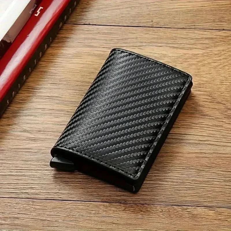 Carbon Fiber Pop-up kortholder - Elegant og holdbar Carbon Fiber tegnebog med hurtig adgang - Carlevel - 