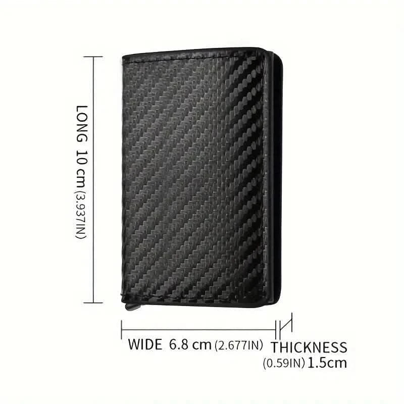 Carbon Fiber Pop-up kortholder - Elegant og holdbar Carbon Fiber tegnebog med hurtig adgang - Carlevel - 
