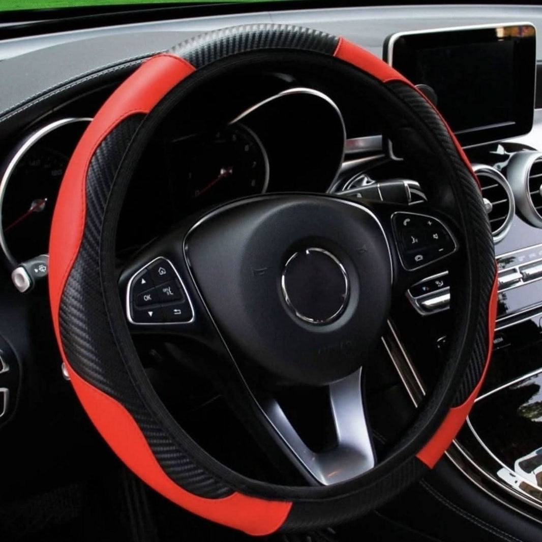 Carbon Fiber Rat Cover - Passer til 37 - 38 cm rat for perfekt greb og kontrol - Carlevel - 
