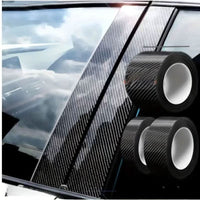 Carbon Fiber Vinyl Car Wrap - Selvklæbende ridsefast - Produktbillede set forfra | Carlevel
