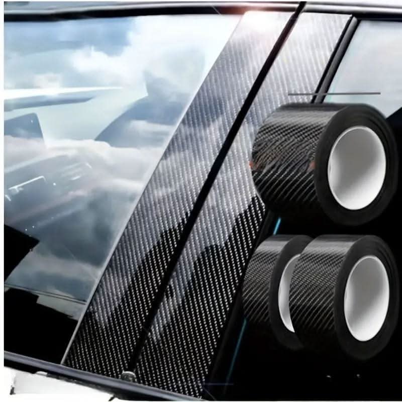 Carbon Fiber Vinyl Car Wrap - Selvklæbende ridsefast - Produktbillede set forfra | Carlevel