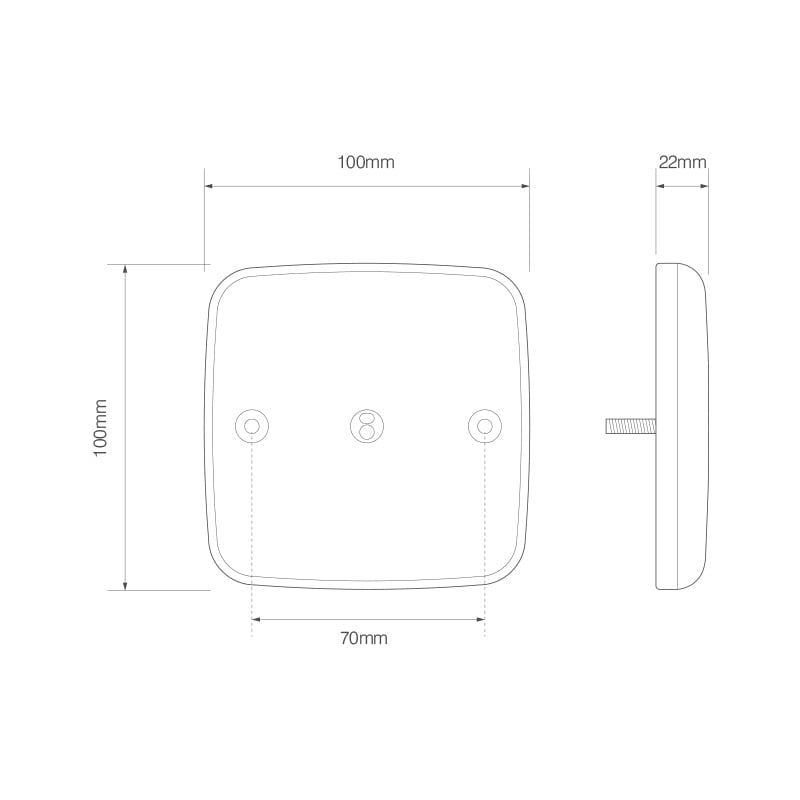 nærbillede af detaljer og materialer af Compact Combination Lamp 100x100 – 12V (2 – Pakke) – LEA
