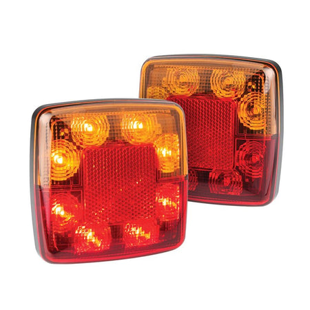 produktbillede forfra, der viser Compact Combination Lamp 100x100 – 12V (2 – Pack) – LEA